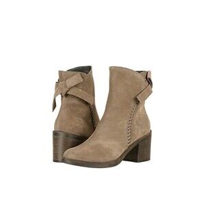UGG Fraise Whipstitch Tan Leather Suede Ankle Boots Women's Sz 7.5 Bow Platform